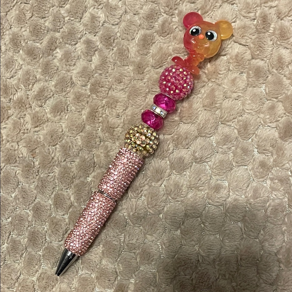 Colorful DISNEY Beaded Pen with Mickey Mouse Topper